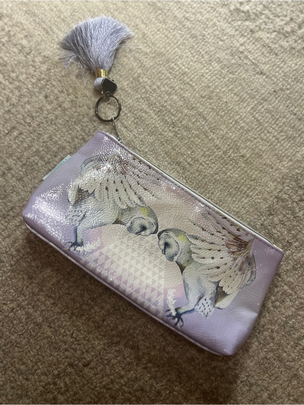 PAPAYA! Art pouch clutch bag w/ tassel charm